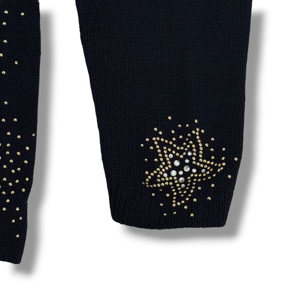 St John Santana Knit Sea Shell Starfish Rhinestone Embellished Blazer Sz Medium - Picture 7 of 12